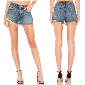 AGolde Parker Cut Off Short sz 27 High Rise Jean Distressed Cutoff Summer Denim
